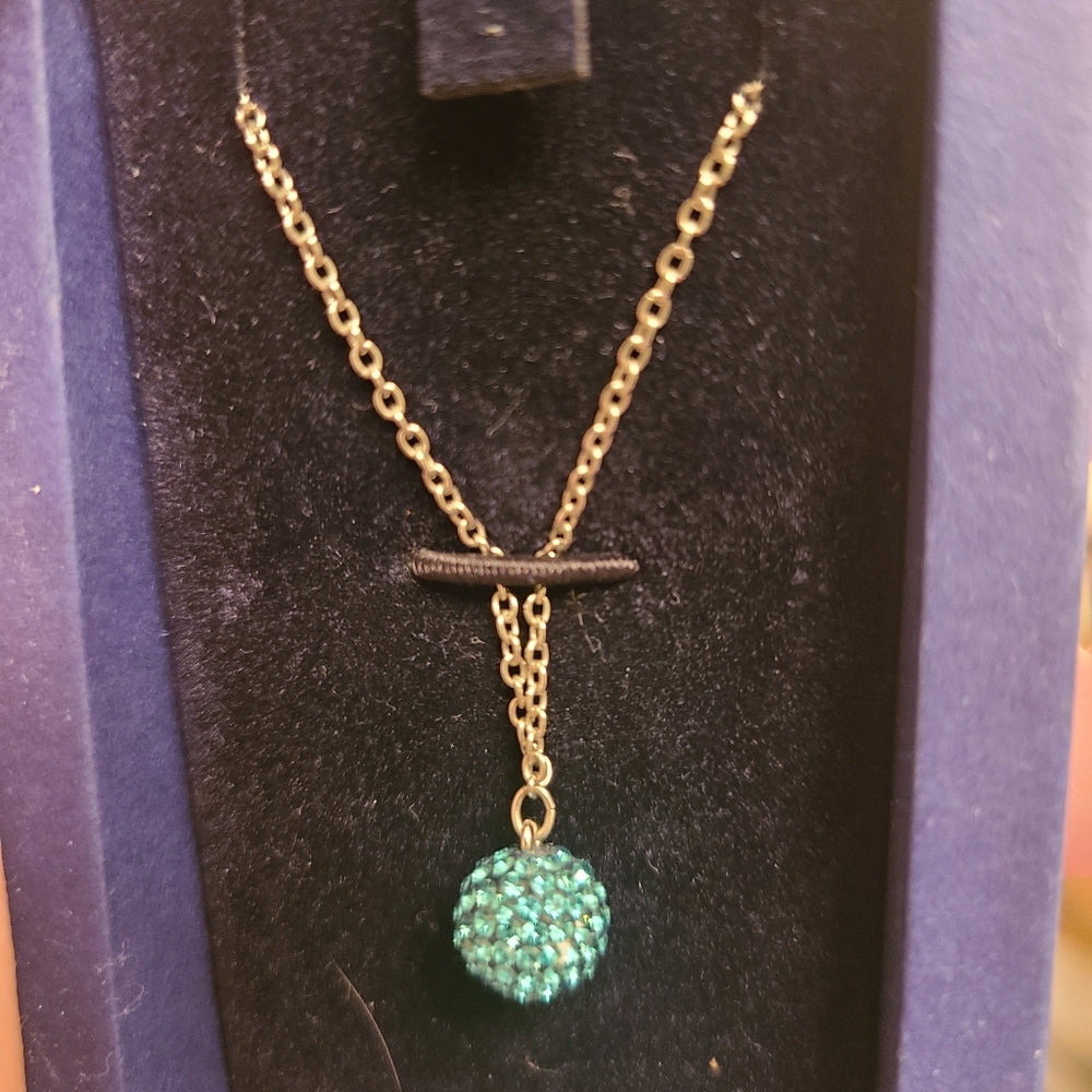 Swarovski pendant, blue crystal